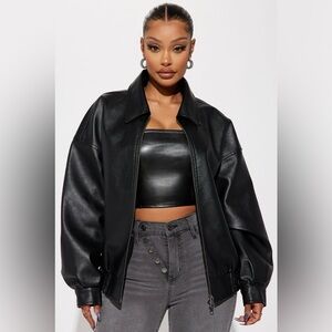 Hustle Mode Faux Leather Jacket